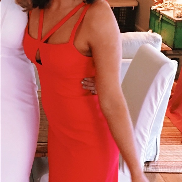 BCBGMaxAzria Kelbie Orange / Red Maxi Dress - Picture 3 of 3